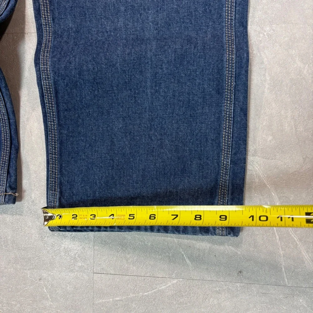 Carhartt FR Loose Fit Carpenter Jeans Mens 34x32 Dark Wash Denim FRB13-DNM